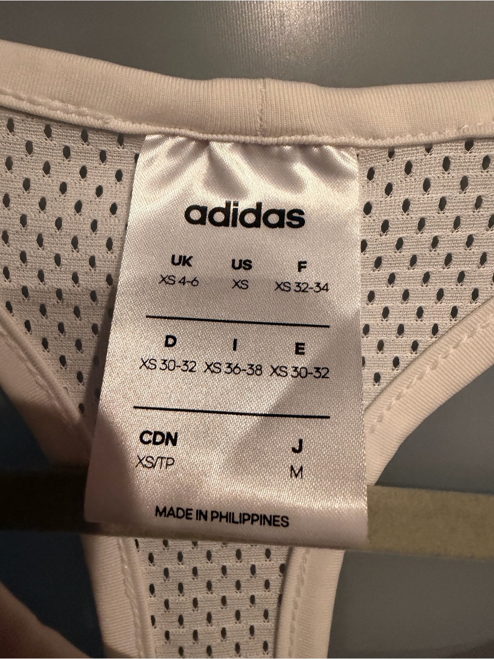 adidas White Mesh Racerback Tank - Picture 2 of 6